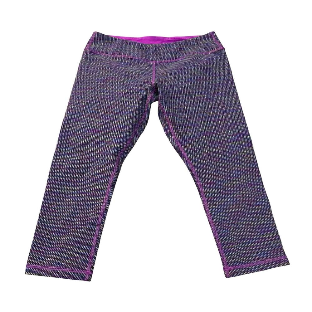 Ivivva Girls Space Dye Colorful Leggings Size 14 Cropped Skinny Fit Lululemon